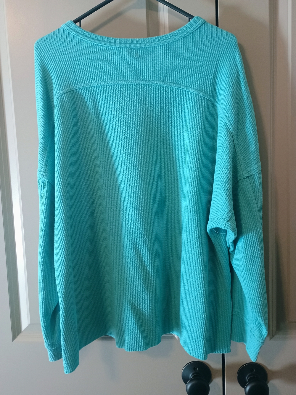 Maurices Aqua Textured Long Sleeve Pullover - Picture 2 of 4